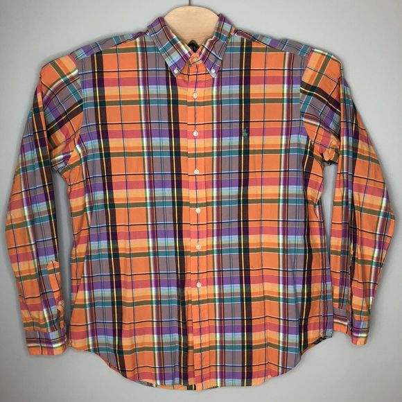 Ralph Lauren Men's XL Plaid‎ Button Down Classic Fit Long Sleeve Casual Shirt - Picture 2 of 4